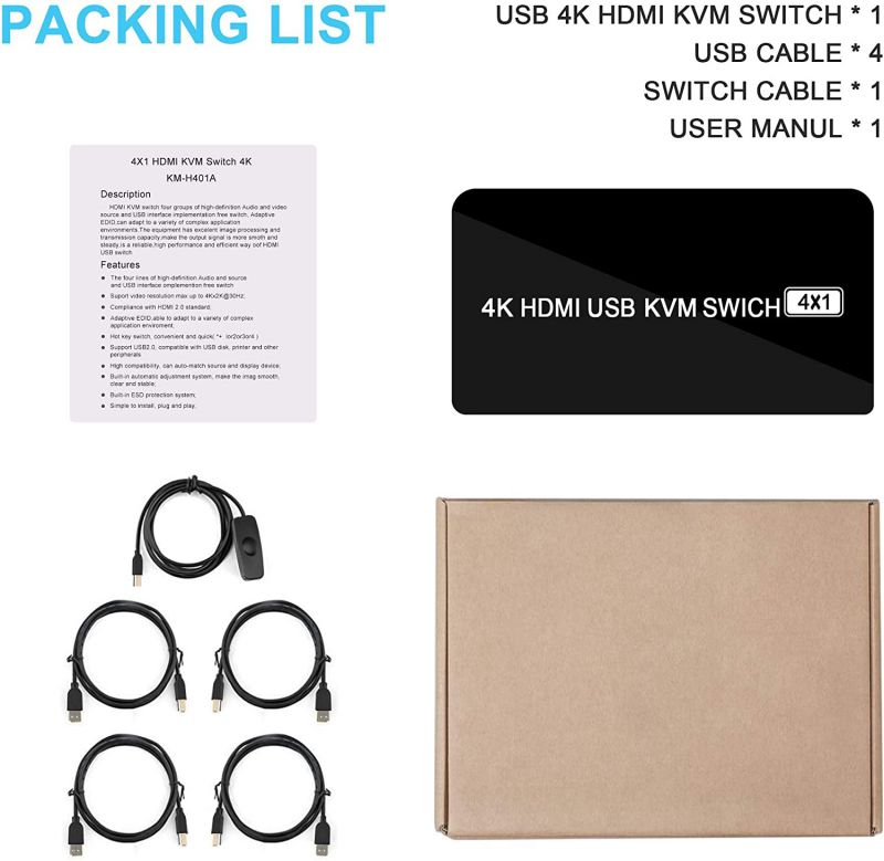 Avocent 10 ft. USB keyboard, mouse & HDMI video cable with speakers - Used with SC840H-001