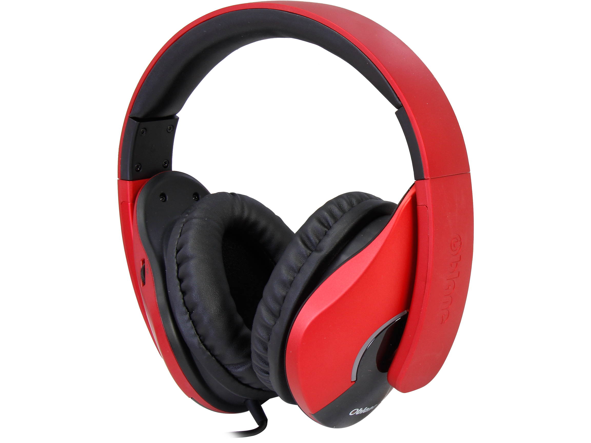 Oblanc SHELL210 Dual Driver Speaker Headset, 2.1 Listening Experience for Gamers, Red