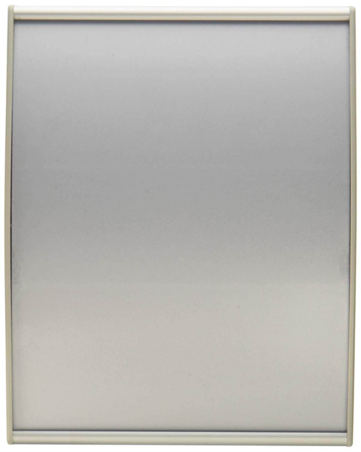 Displays2go Silver Curved Design Door Sign with Non-glare Lens For Displaying 6 x 7 1/2 Inches Graphics Vertical Or Horizontal Display, Sold In, Sets Of 5 (WCSSLV76)