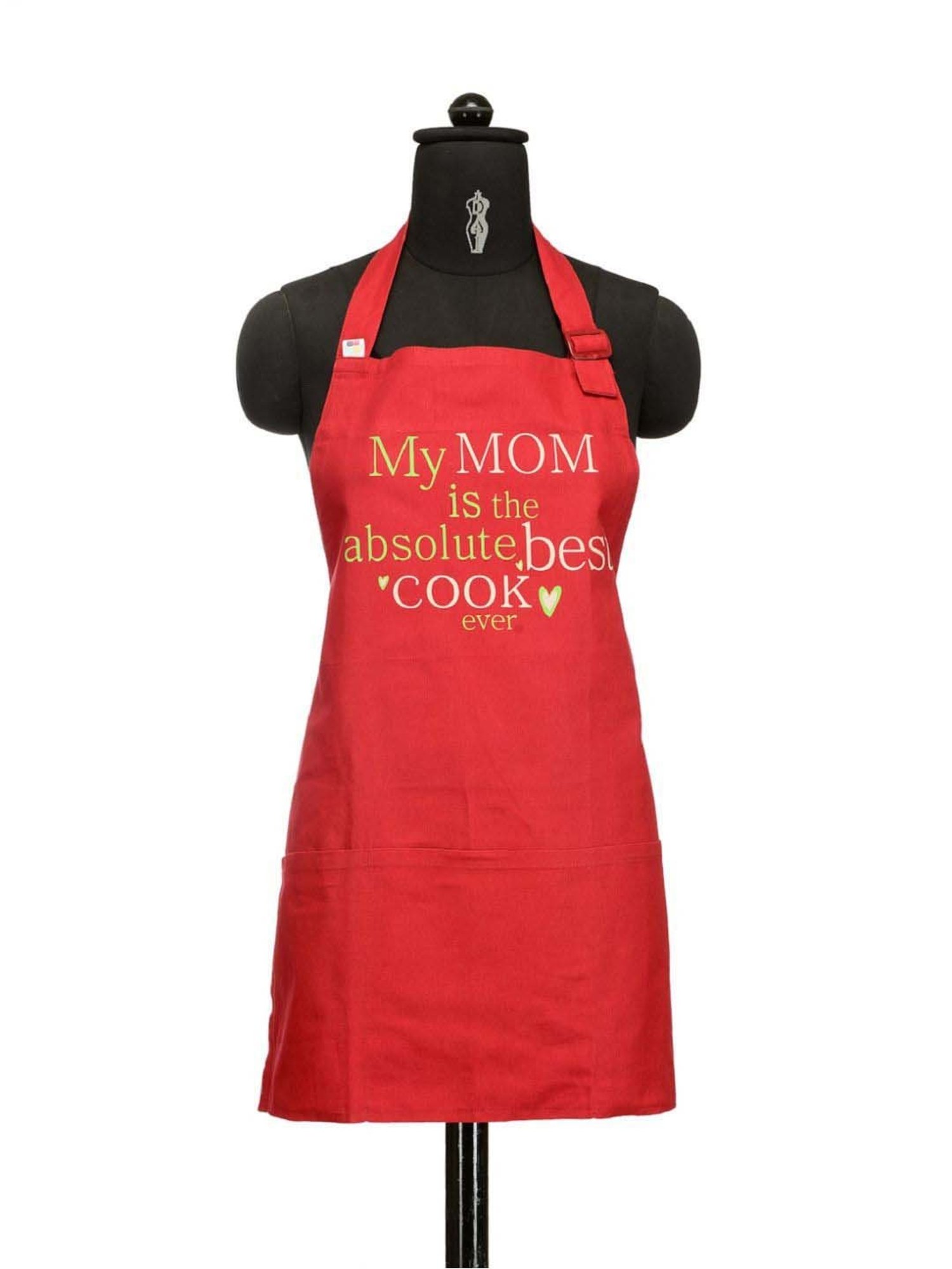 Ariana Yellow & White Cotton Kitchen Apron with Pocket