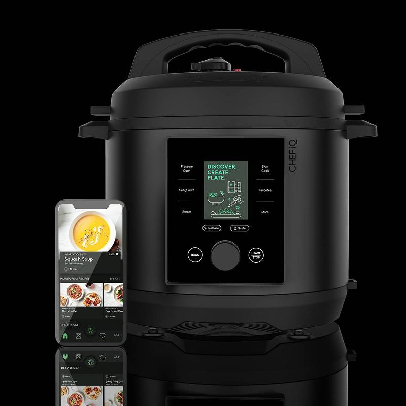 CHEF iQ 6qt Multi-Function Smart Pressure Cooker with Built-in Scale, Pairs With App Via WiFi - Black