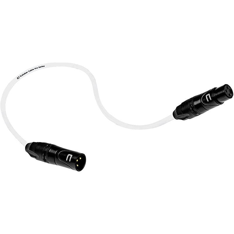 XLR Cable Male to Female - 15 Feet White - Pro 3-Pin Microphone Connector for Powered Speakers, Audio Interface or Mixer for Live Performance & Recording
