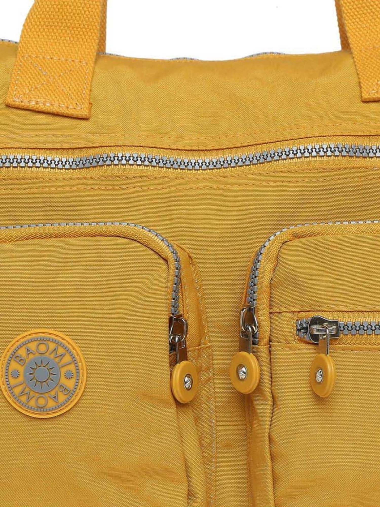 Baomi Yellow Solid Medium Cross Body Bag