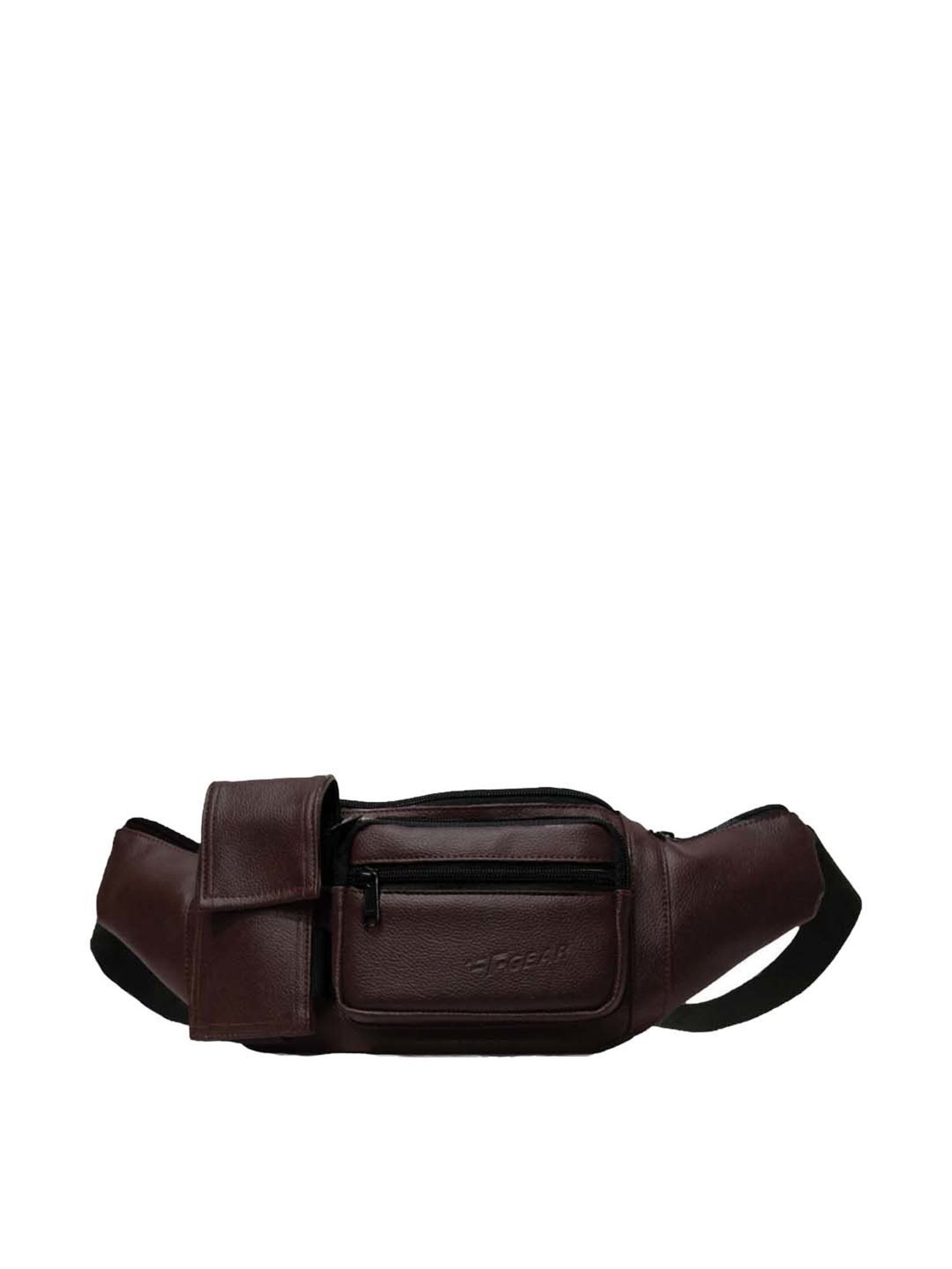 F Gear Brown Solid Waist Pouch