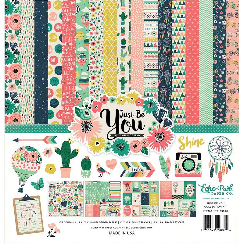 Echo Park Collection Kit 12"X12"-Just Be You