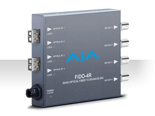 AJA FiDO Quad Channel LC Fiber to 3G-SDI Mini Converter #FIDO-4R