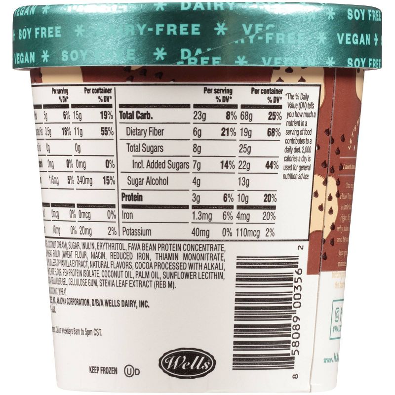 Halo Top Dairy-Free Chocolate Chip Cookie Dough Frozen Dessert - 16oz