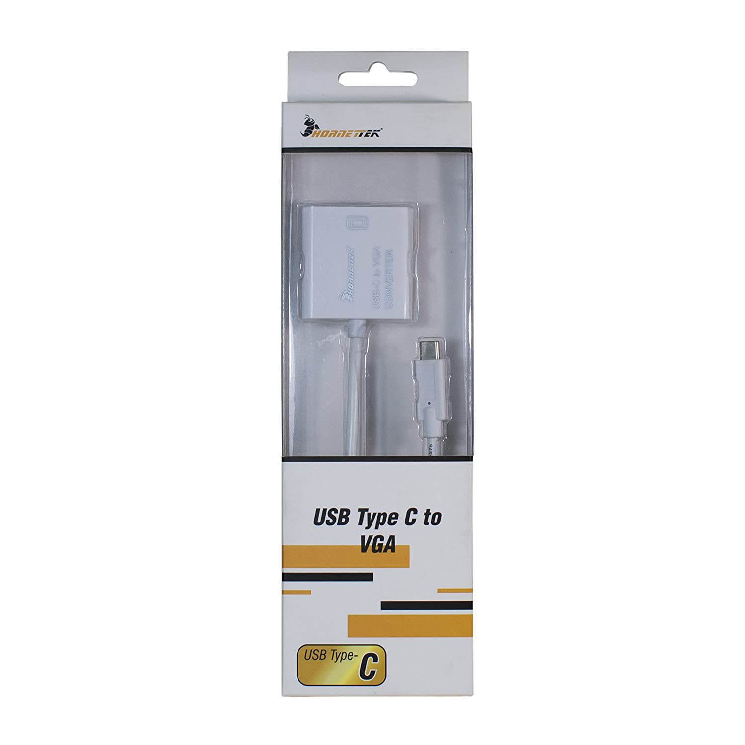 HornetTek USB 3.1 Type C USB-C to VGA Converter Adapter 1080P