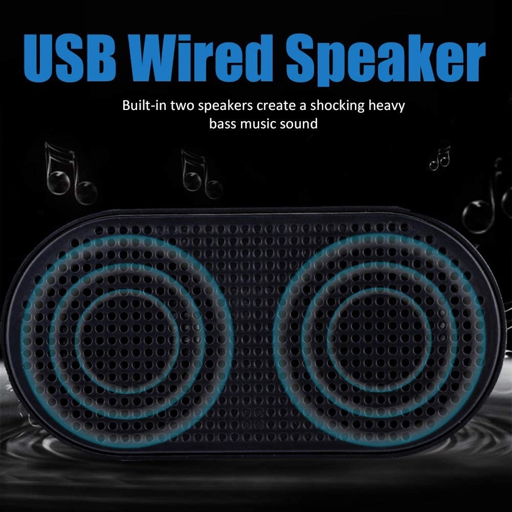 Felenny USB Wired Speaker Wired Mini Speaker Integrated Power Supply Audio Heavy Bass Speaker