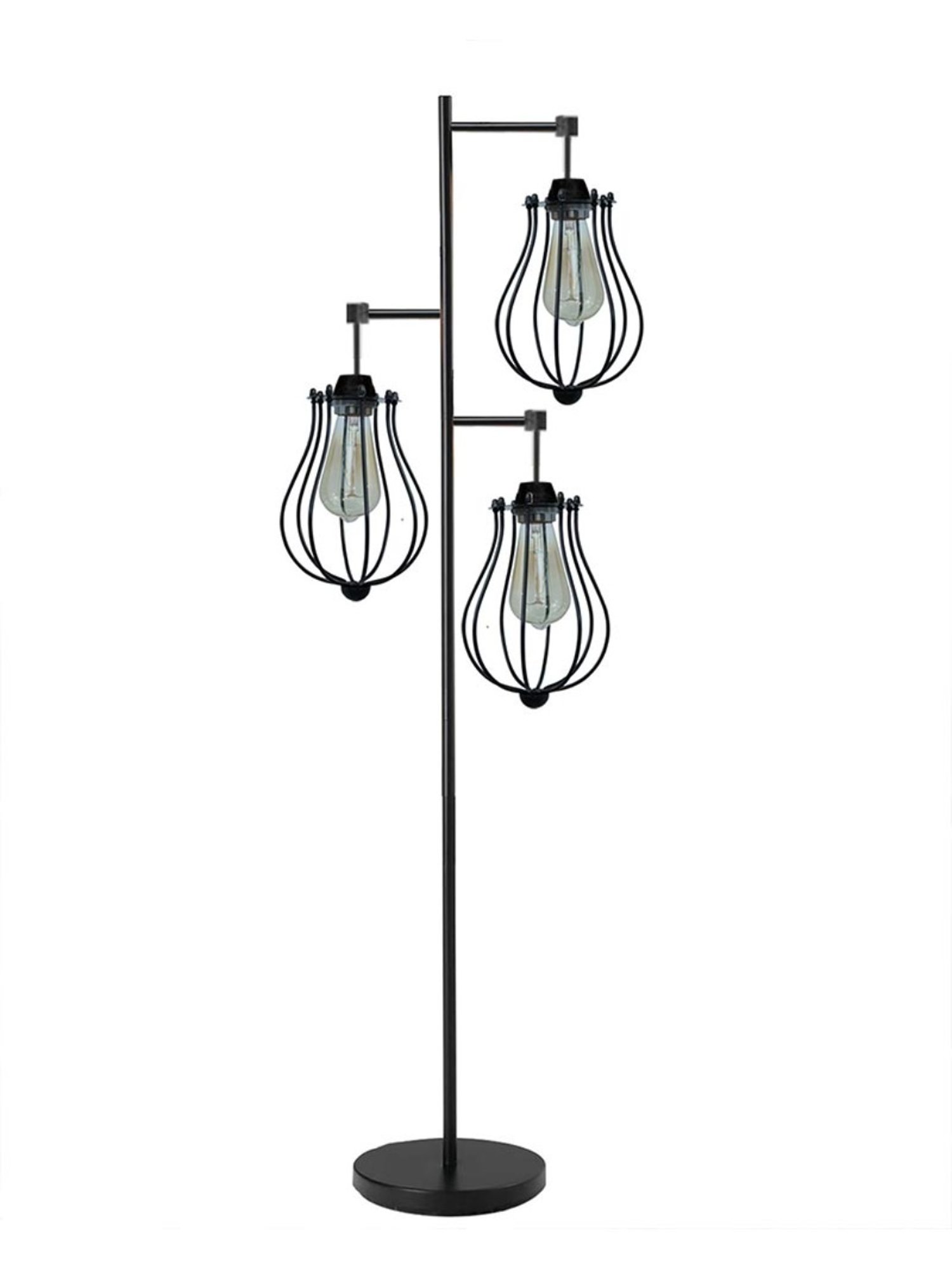 Homesake Black Metal Tree Floor Lamp