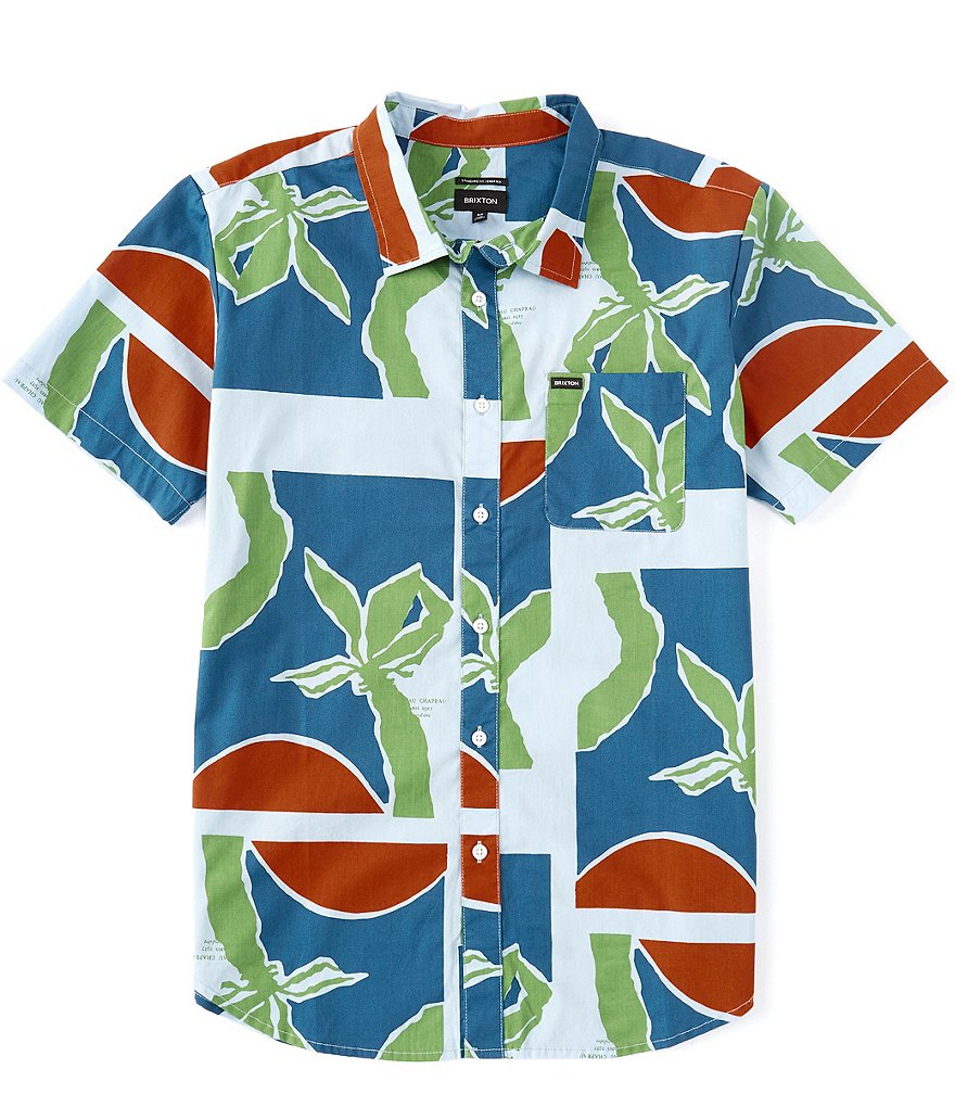 Brixton Charter Printed Short-Sleeve Woven Shirt