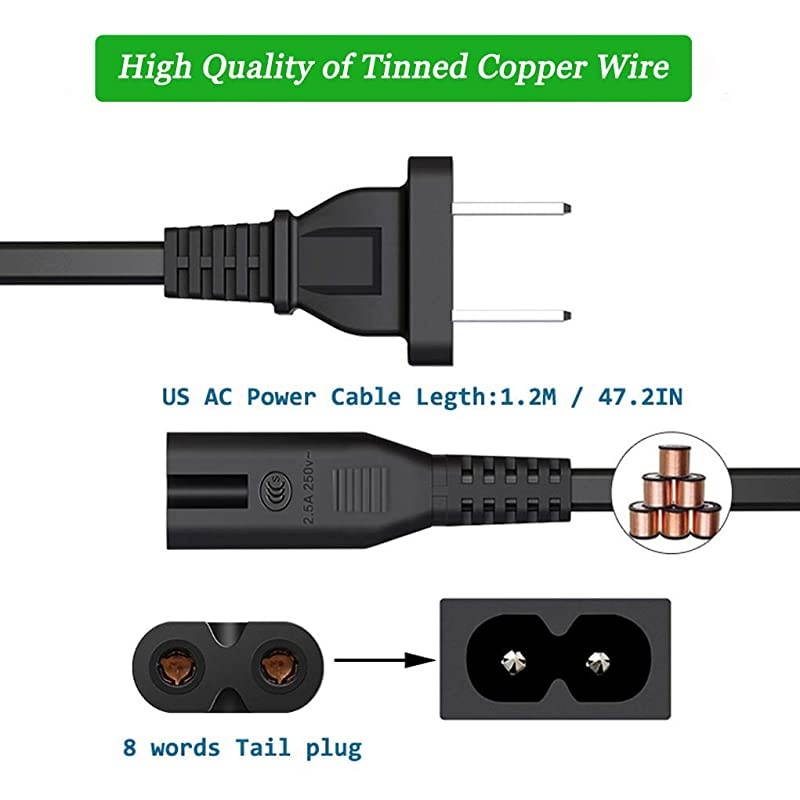 ACK-E8 AC Power Adapter Supply DR-E8 DC Coupler Charger  kit Compatible with Canon EOS Rebel T5i T4i T3i T2i Kiss X6 Kiss X5 Kiss X4 700D 650D 600D 550D Camera (Canon LP-E8 Battery Replacement).