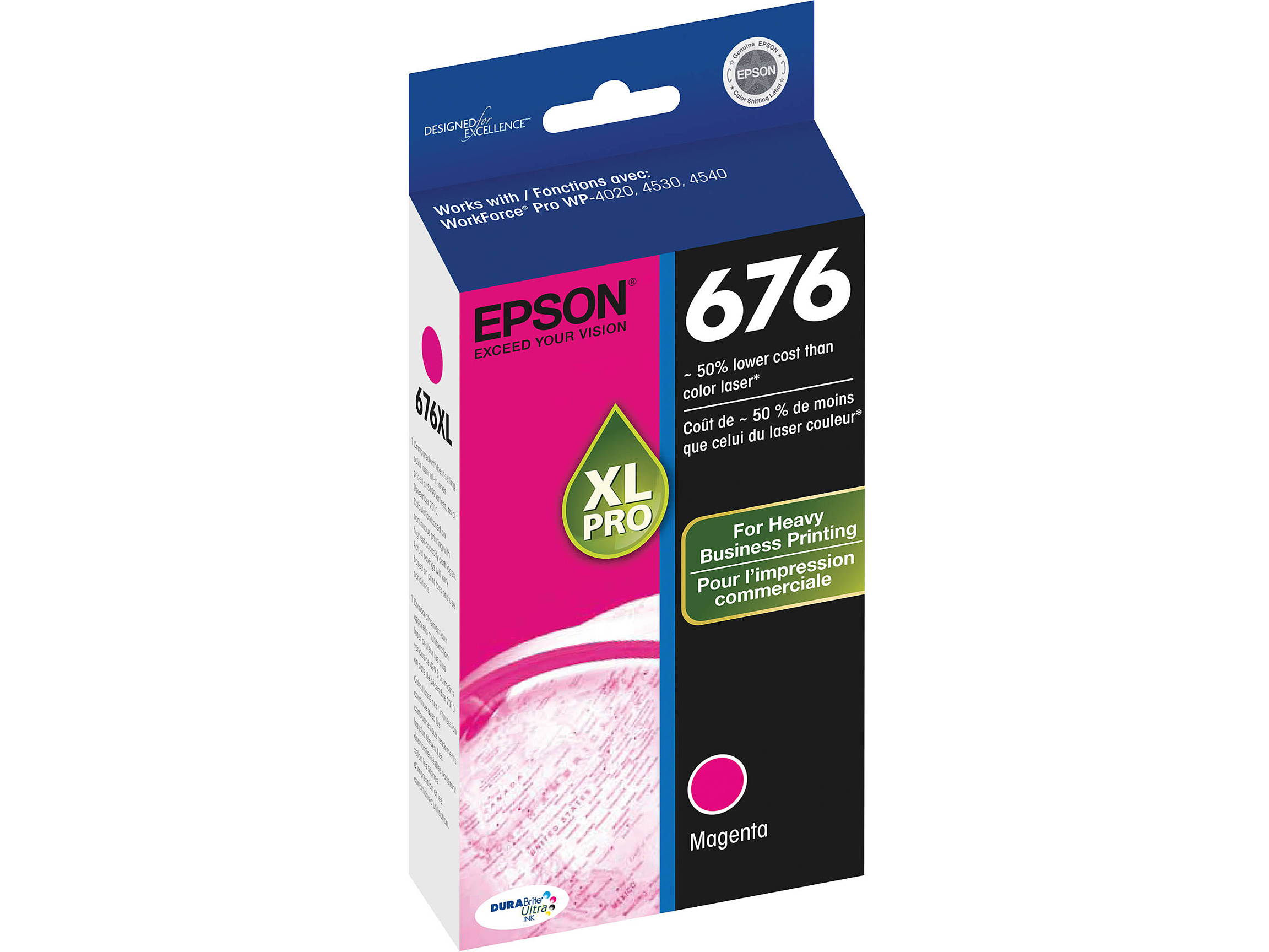 EPSON 676XL T676XL320-S Ink Cartridge, High Capacity Magenta
