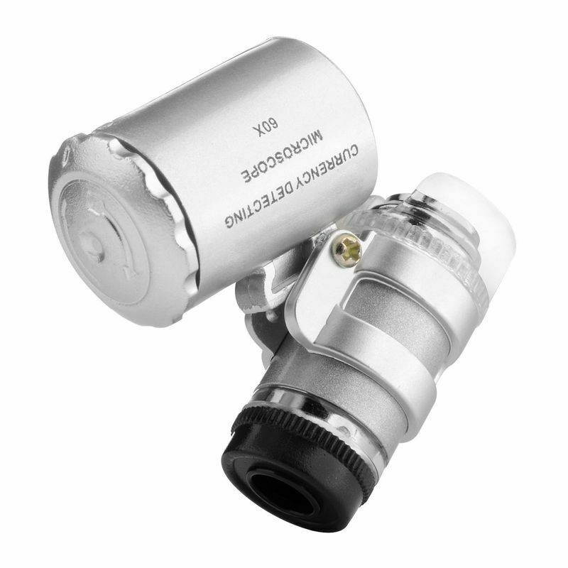 60X Magnifying Magnifier Jeweler Eye Jewelry Loupe Loop Led Light