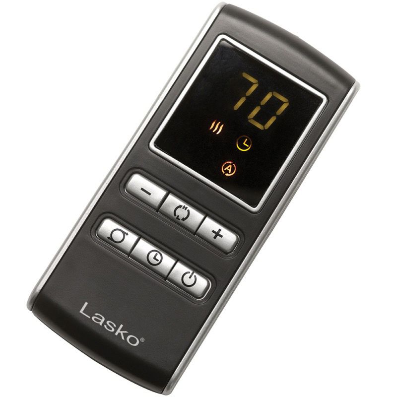 Lasko 5572 Portable Electric 1500 Watt Room Oscillating Ceramic Tower Space Heater with Logic Center Remote, Adjustable Thermostat, and Timer