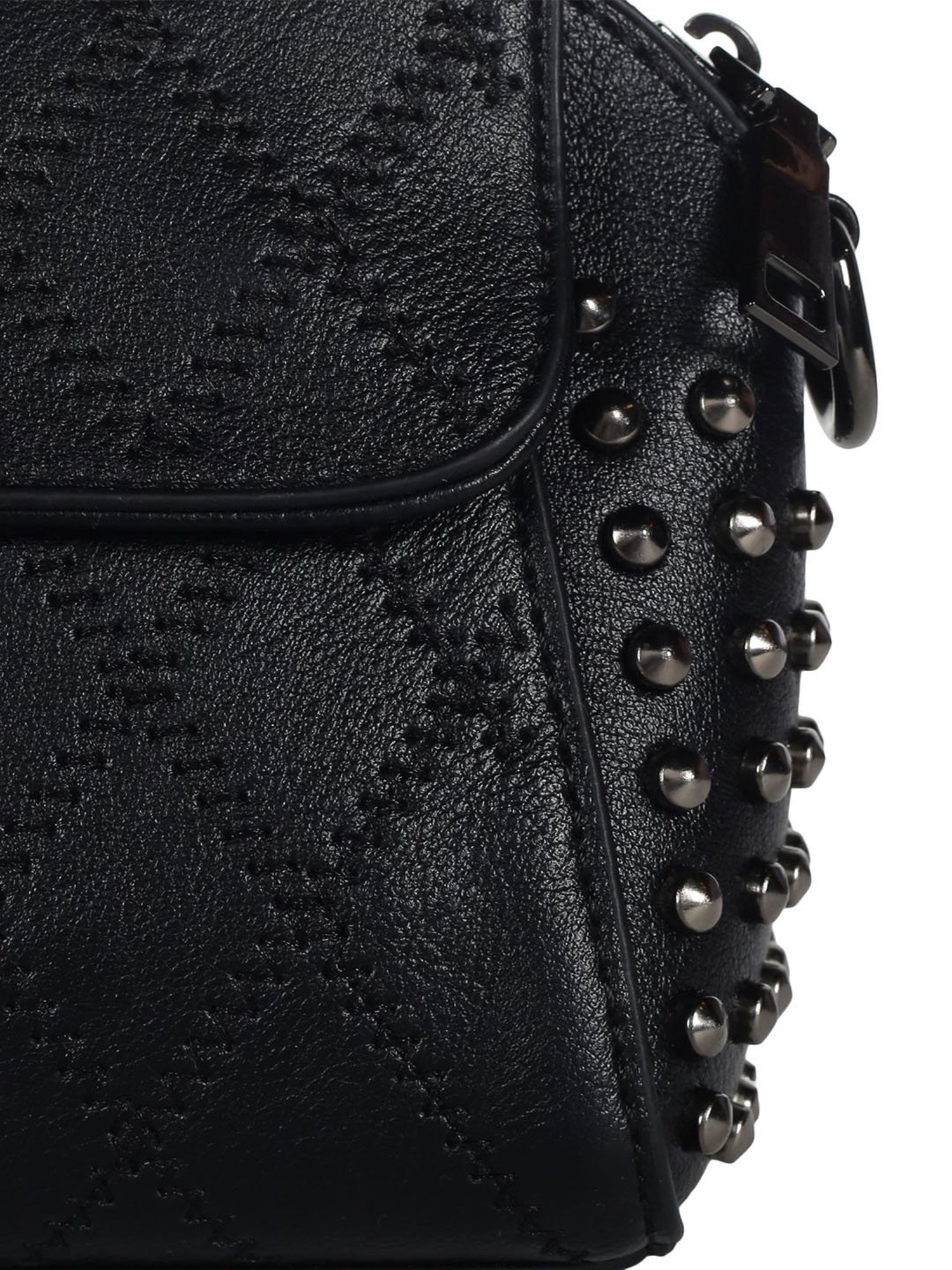 Crusset Black Rivets Small Sling Handbag