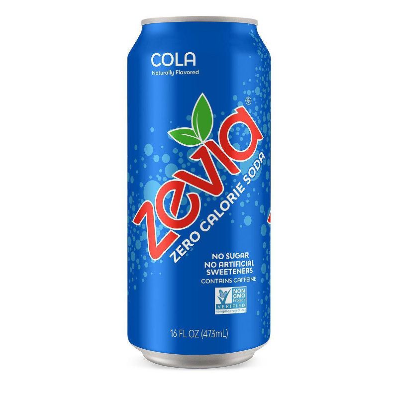 Zevia Cola Zero Calorie Soda - 16 fl oz Can