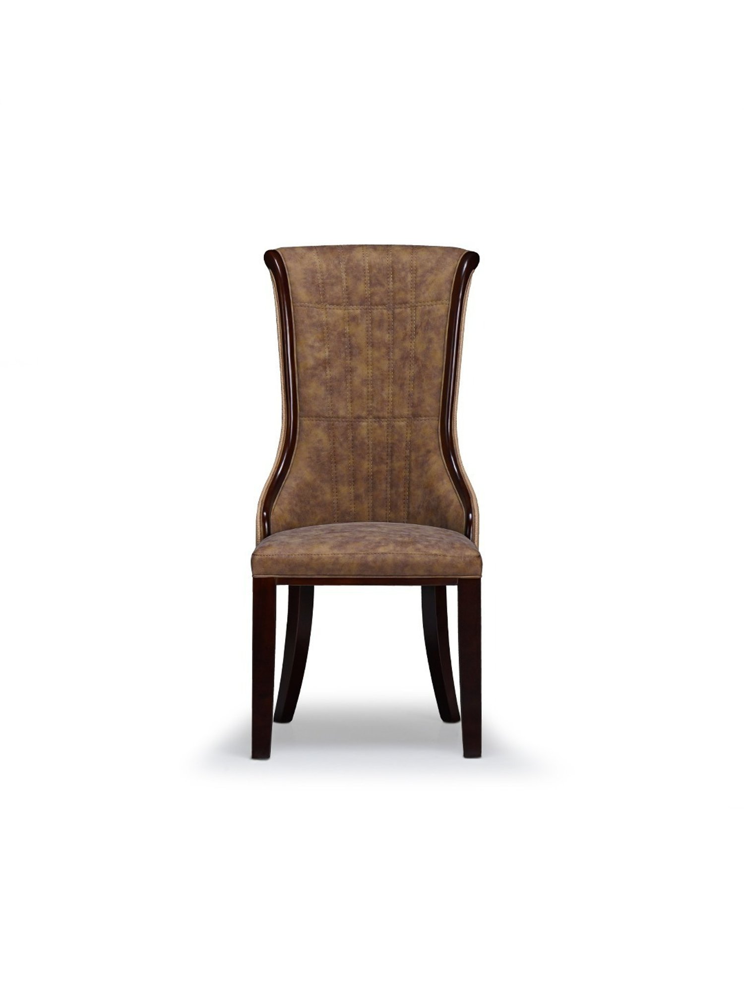 Durian Sabrina Modern Brown & Beige Premium Leatherette Dining Chair