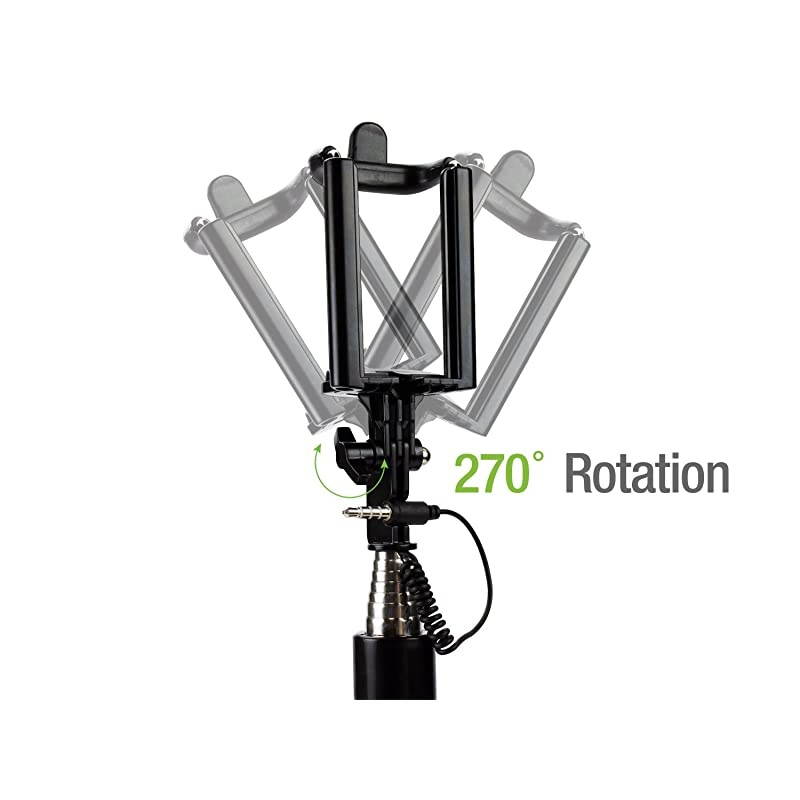 Selfie Stick Compatible for Apple iPhone 6/6Plus/5 Samsung Note 9/8/5/S9/S9+/S8+/S8/S7/J7/J3/ LG K20 V/Q7+/Stylo 4/3/2/Q Stylus/V35 ThinQ/V30 (Wired)