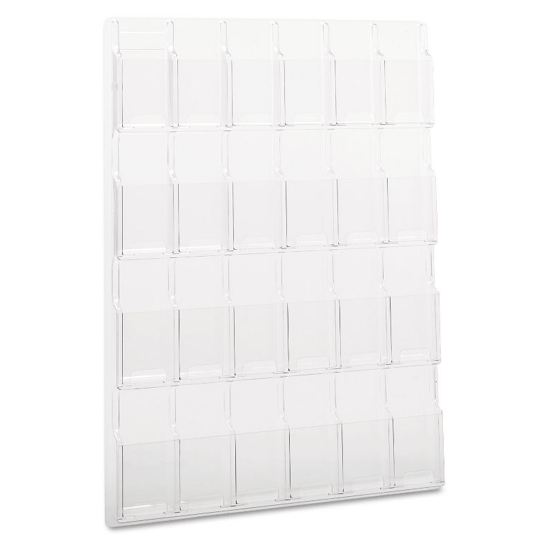 Safco Reveal Clear Literature Displays 24 Compartments 30w x 2d x 41h Clear 5601CL
