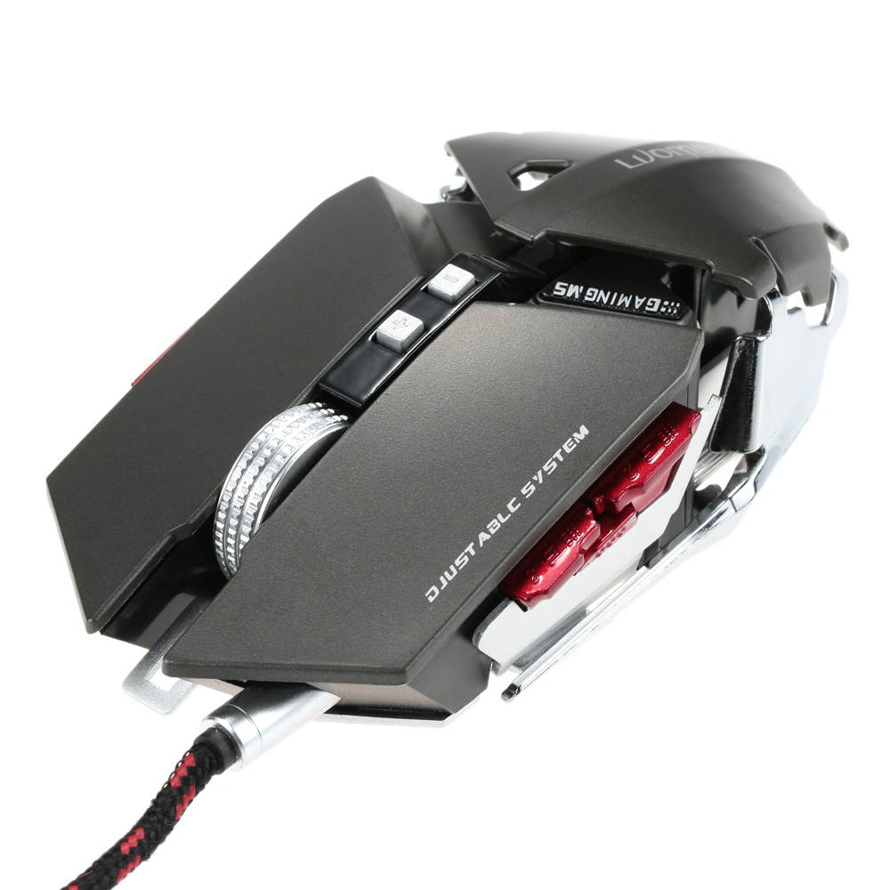 LUOM G50 4000DPI Gaming Mouse Game Optical Computer Mouse/Mice Professional Macro Programmable Not RGB LED USB Wired Mouse