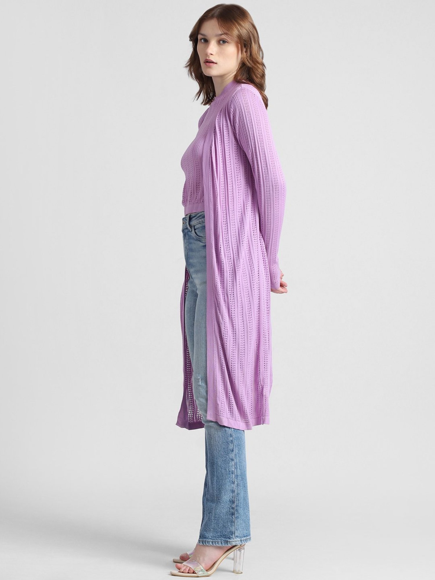 Only Lavender Regular Fit Long Shrug