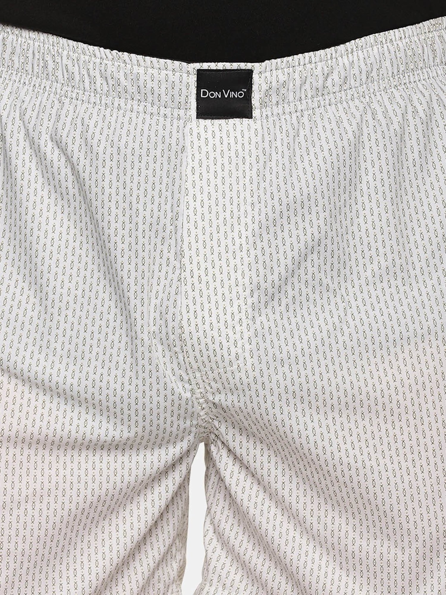 Don Vino White Regular Fit Printed Boxers