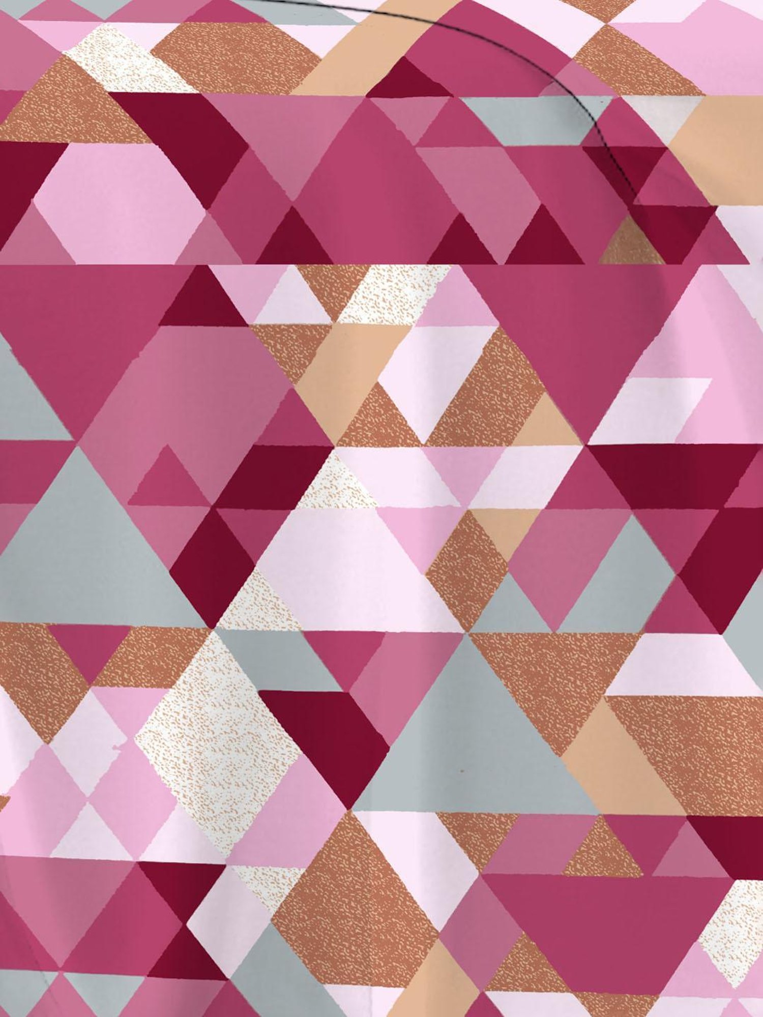 Ariana Sorrento Wine Cotton Geometric Cotton Bed Sheet