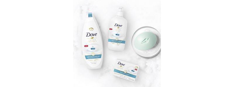 Dove Care & Protect Antibacterial Beauty Bar Soap - 3.75oz/4ct