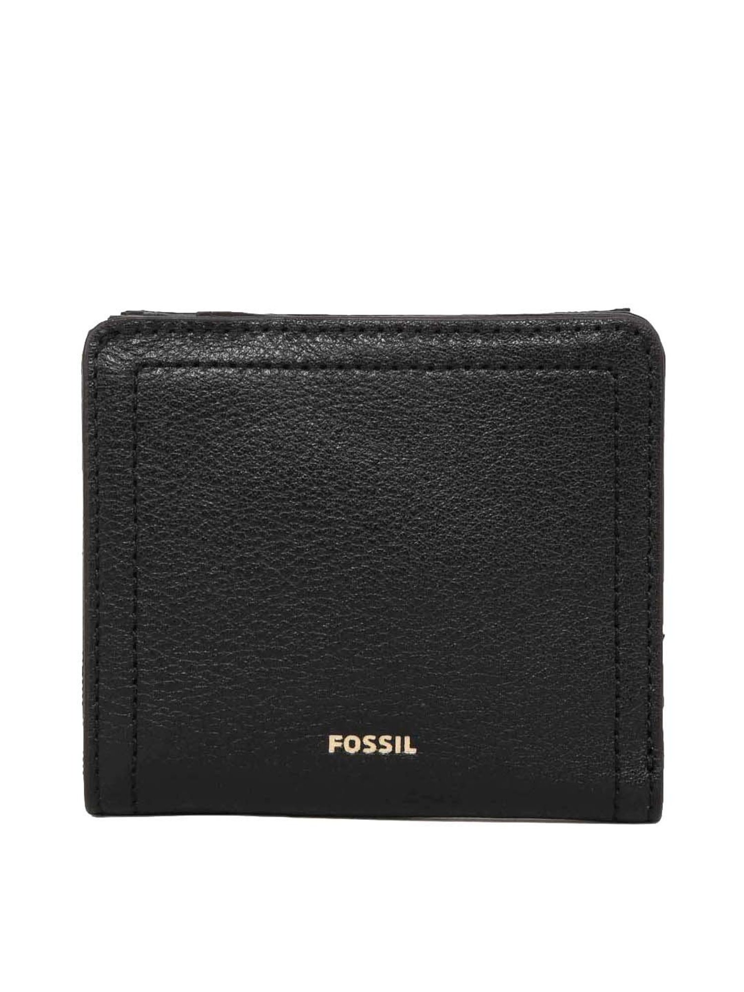 Fossil Logan Black Solid Bi-Fold Wallet for Women