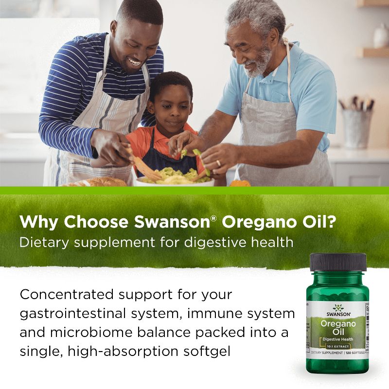 Swanson Oregano Oil 10:1 Extract Softgels, 150 mg, 120 Count
