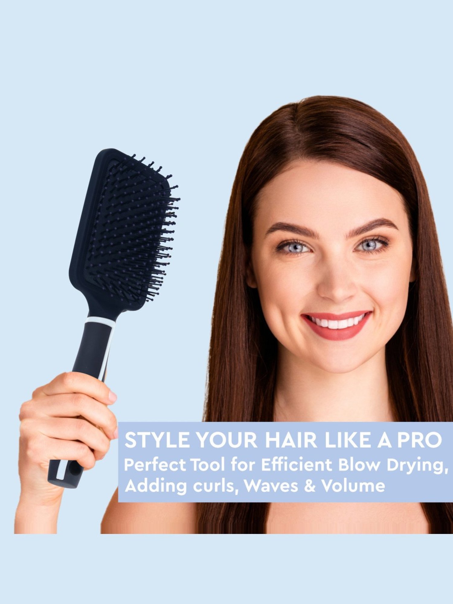 GUBB Paddle Brush for Hair Styling, Cushioned Large Hair Brush - Vogue Range
