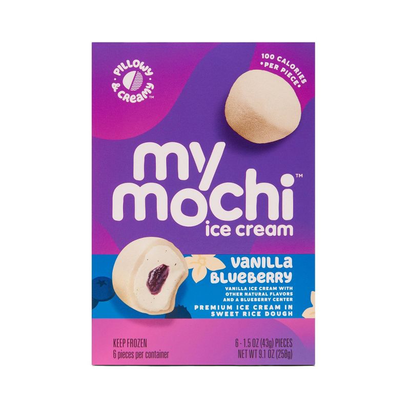 My/Mochi Third Layer Vanilla Blueberry Ice Cream - 6pk