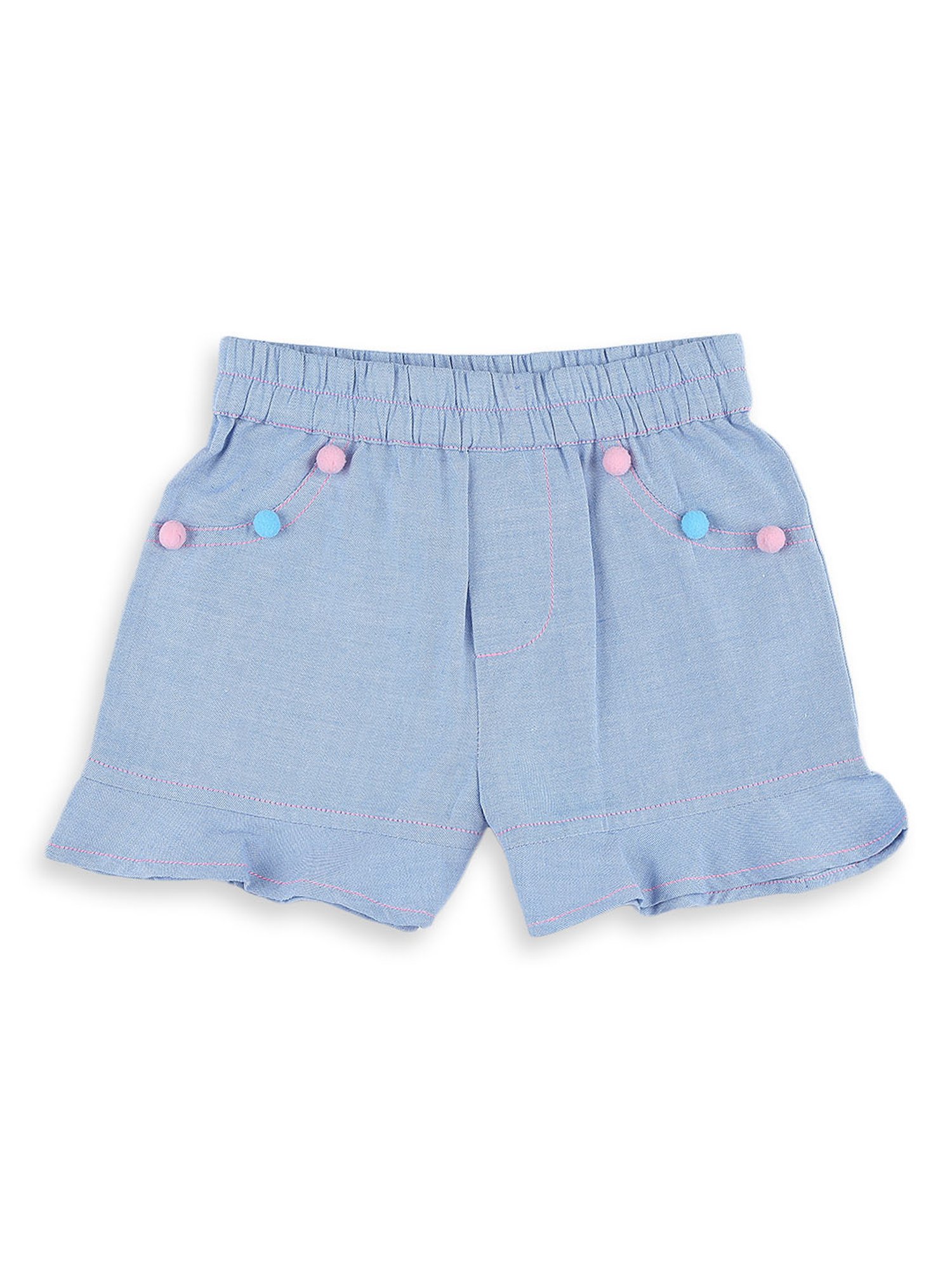 Nauti Nati Kids Pink & Blue Floral Print Top with Shorts