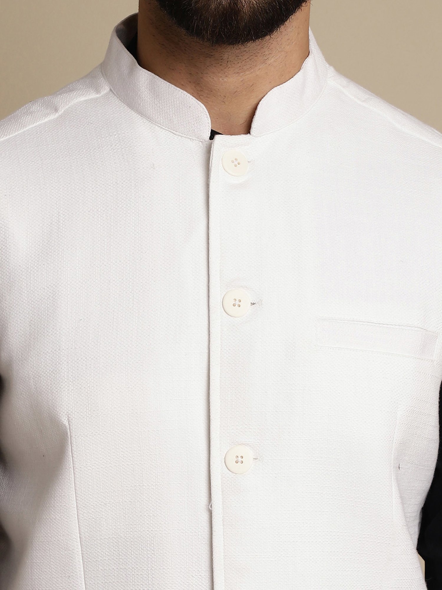 VASTRAMAY Teal Green Regular Fit Printed Nehru Jacket