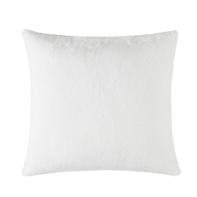 Faux Fur Decorative Throw Pillow White - Dearfoams