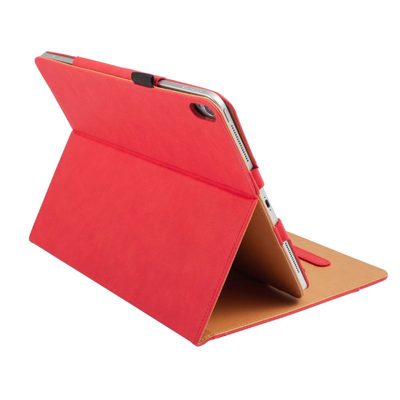 Insten - Soft TPU Tablet Case For iPad Pro 12.9" 2020, Multifold Stand, Magnetic Cover Auto Sleep/Wake, Pencil Charging, Red