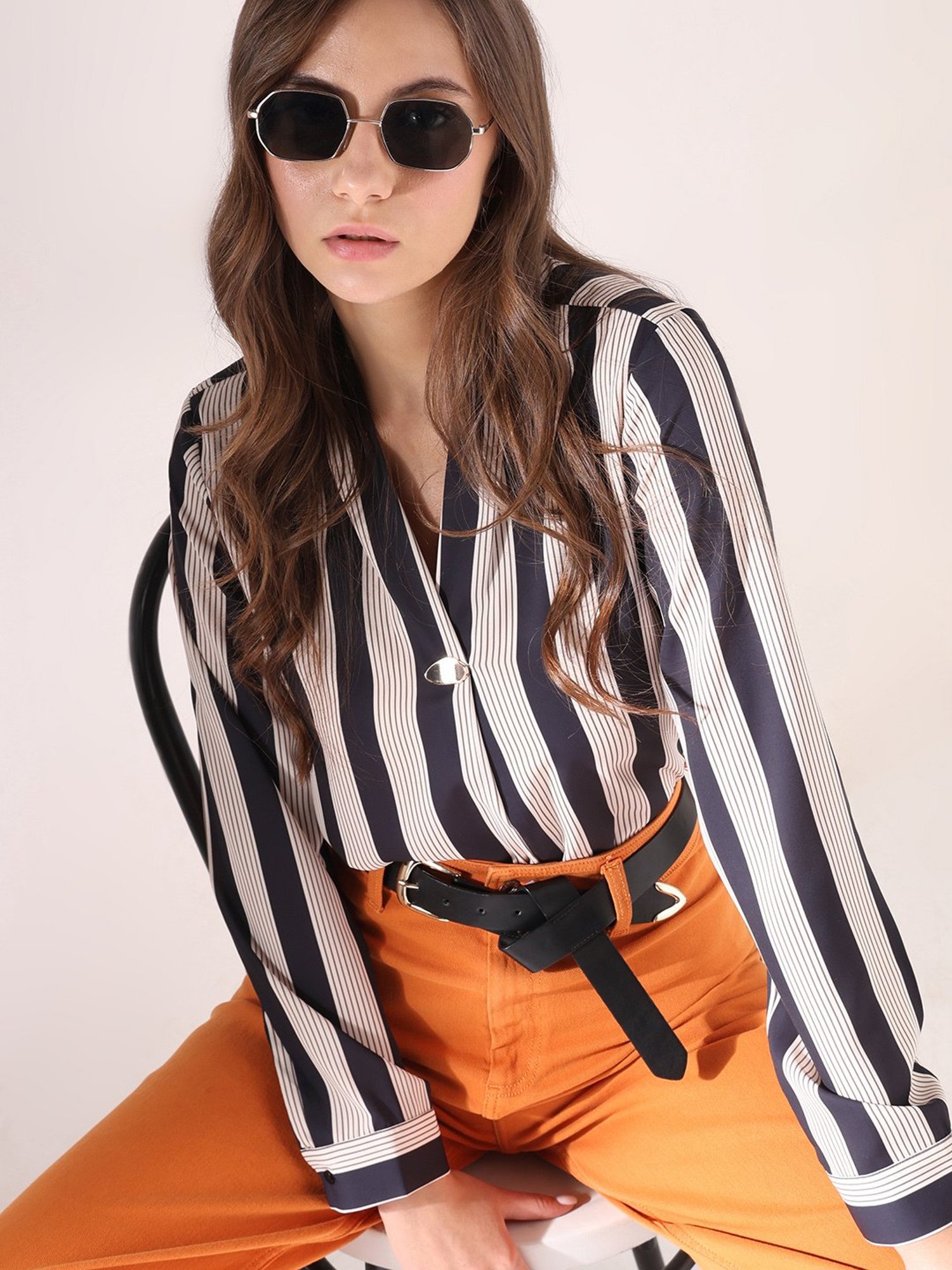 Vero Moda Black Striped Top
