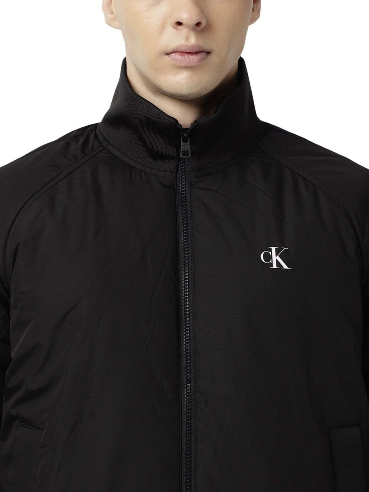 Calvin Klein Jeans Black Regular Fit Bomber Jacket