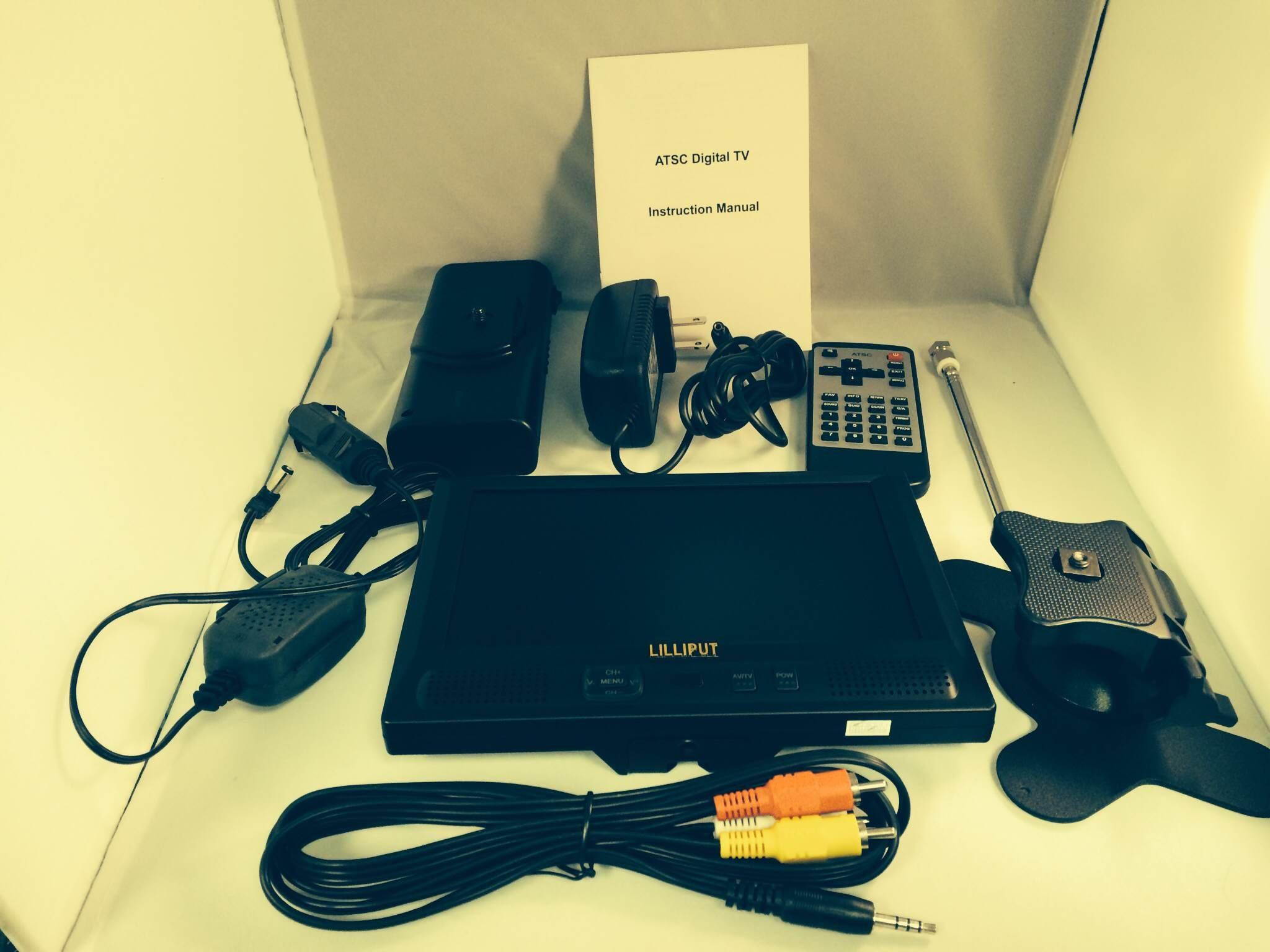 LILLIPUT 7" AT-70T 16:9 LED Monitor with RCA Input and TV Tuner and Portable Battery