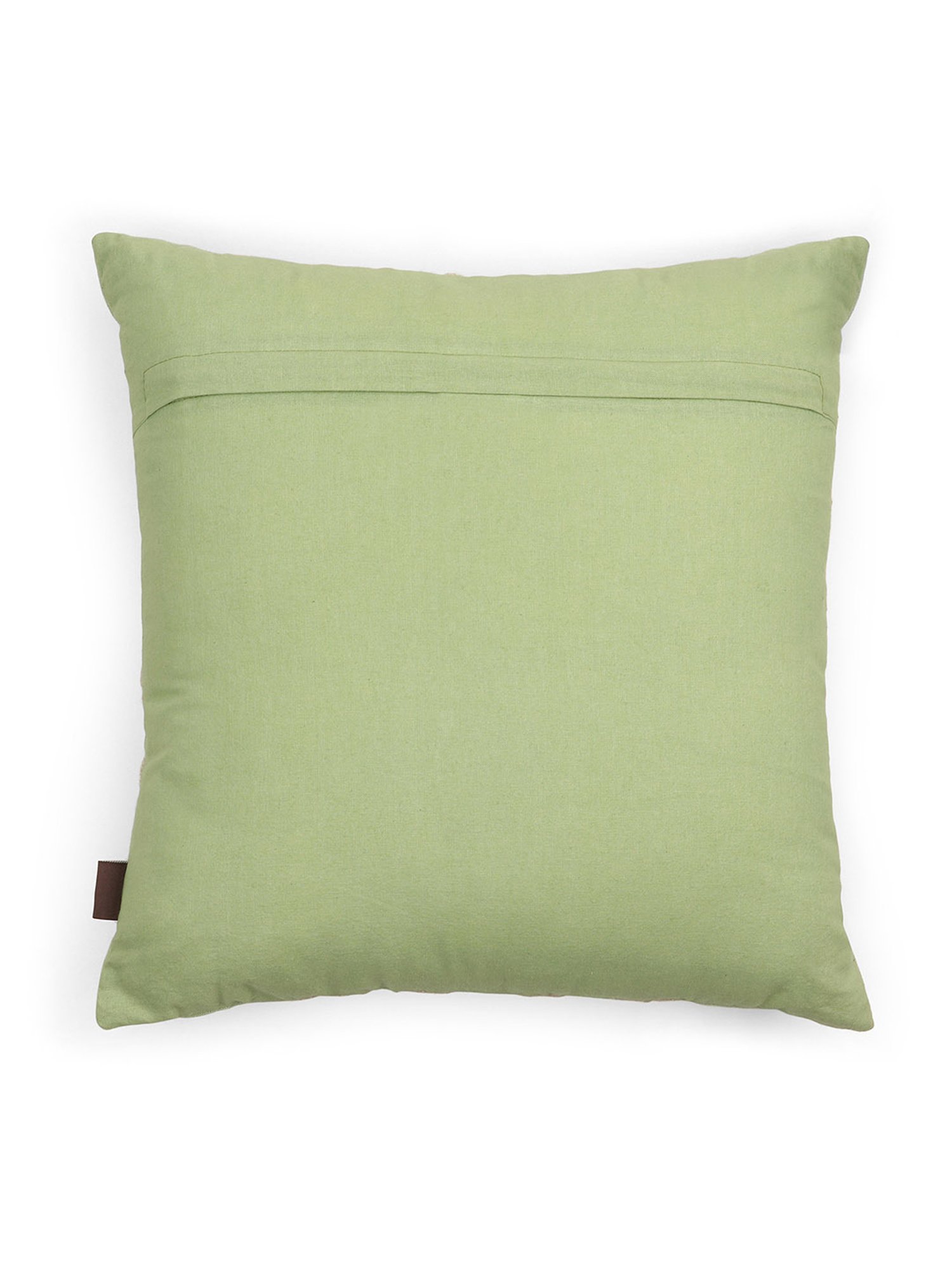 Pure Home and Living Green Cotton Embroidery Cushion Covers