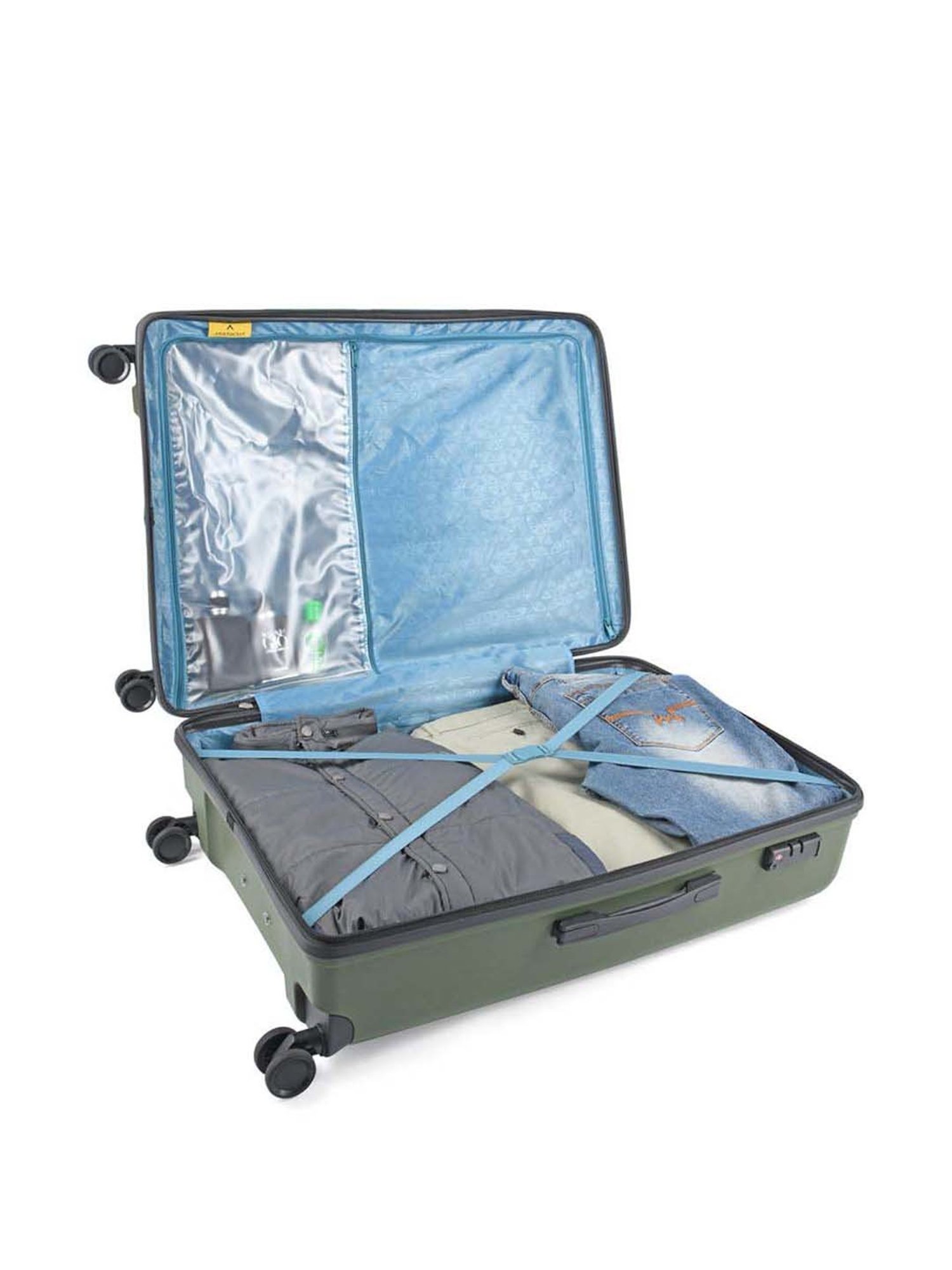 Aristocrat Locus Plus Green Textured Hard Large Trolley Bag - 45 cm