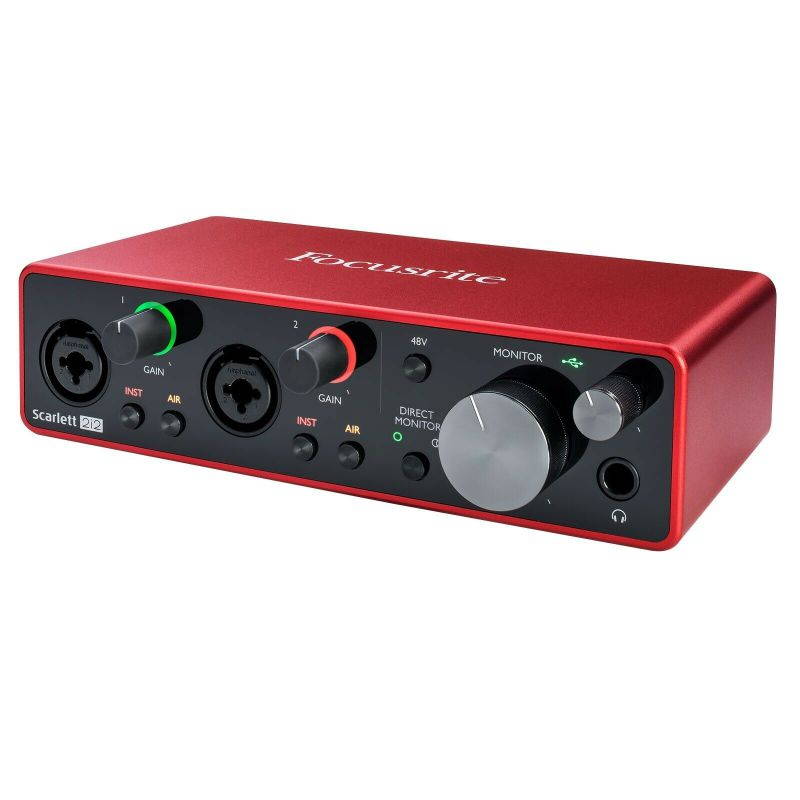 Home Recording Scarlett 2i2 3G MIDI USB Studio Bundle Package w Software, Akai