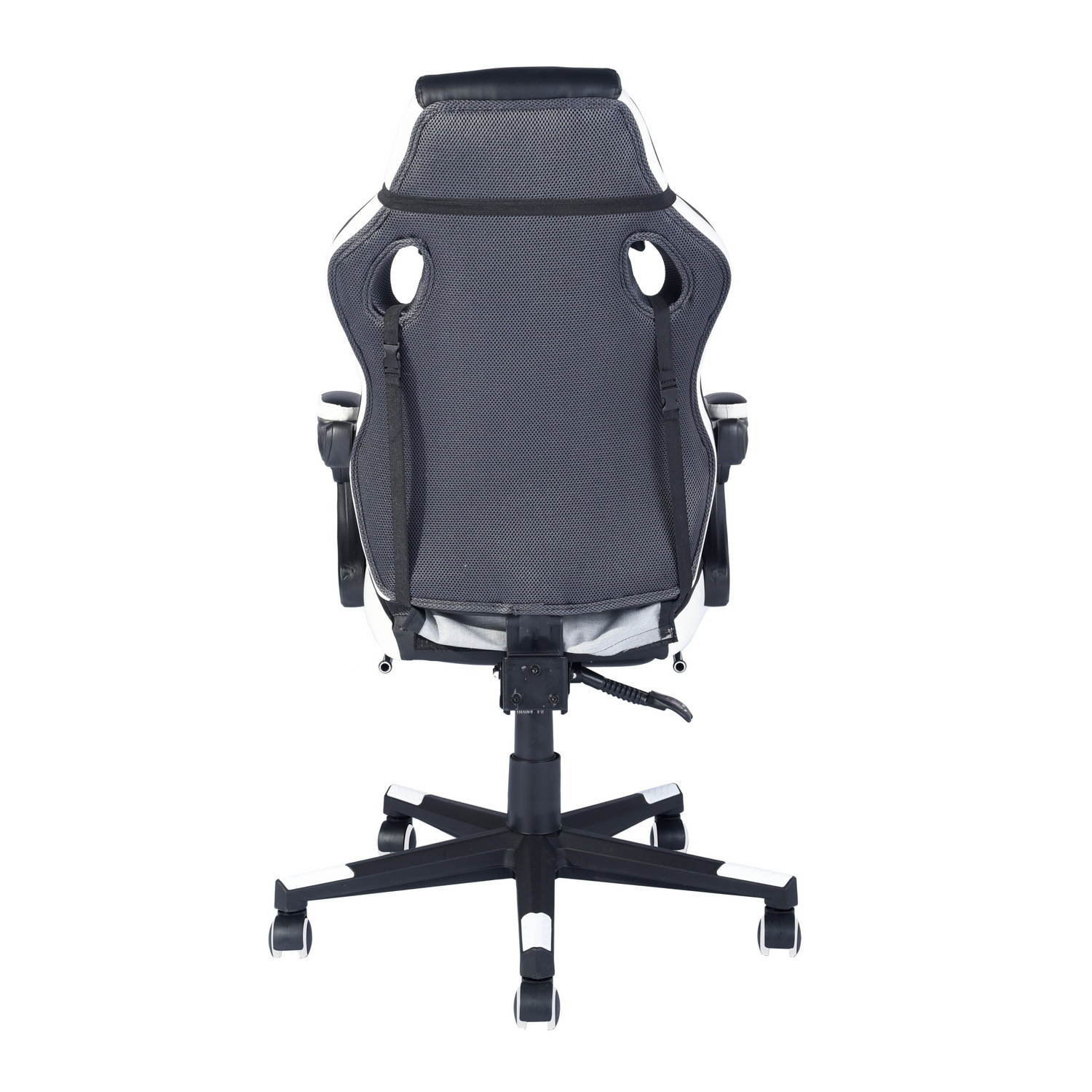 FurnitureR Gaming Chair Ergonomic High Back Computer Chair with Height Adjustment, Footrest and Headrest, White