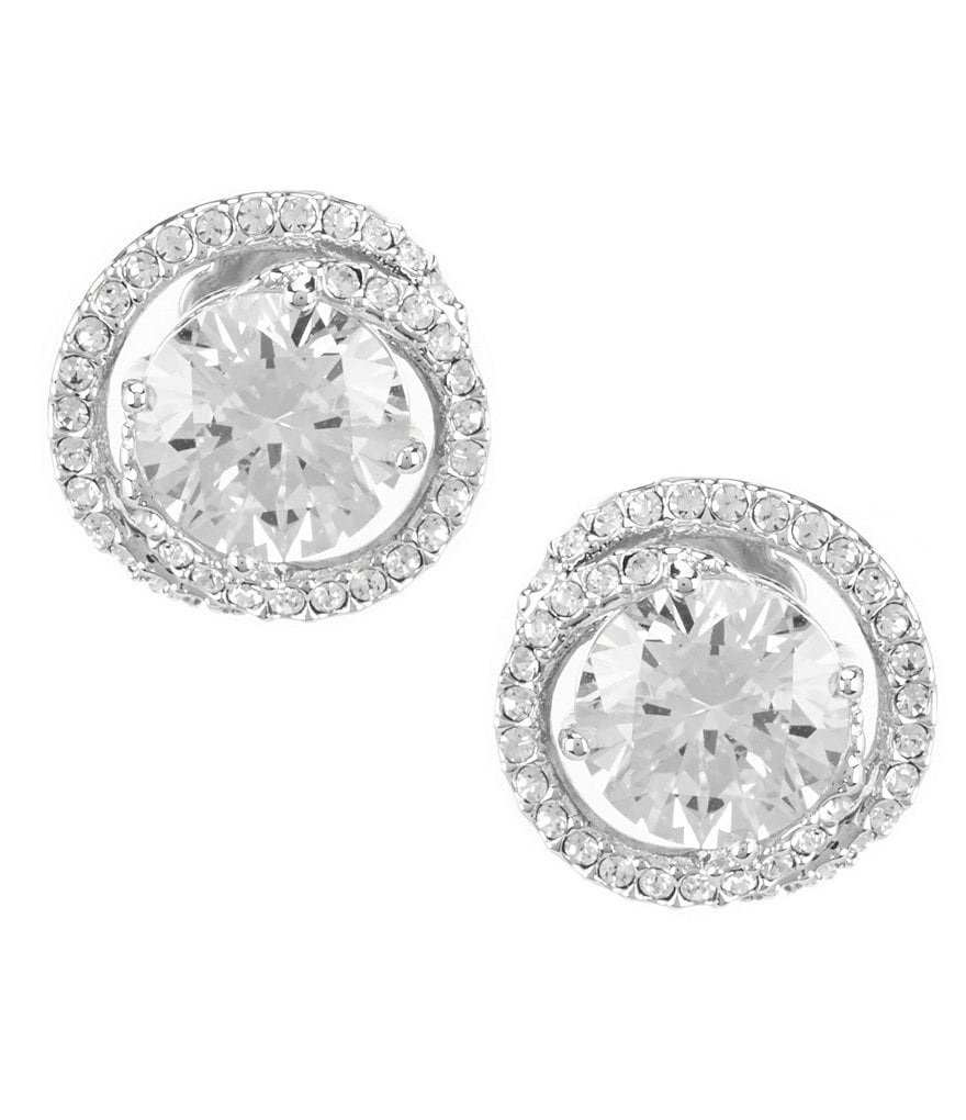 Nadri Cubic Zirconia Pave Stud Earrings