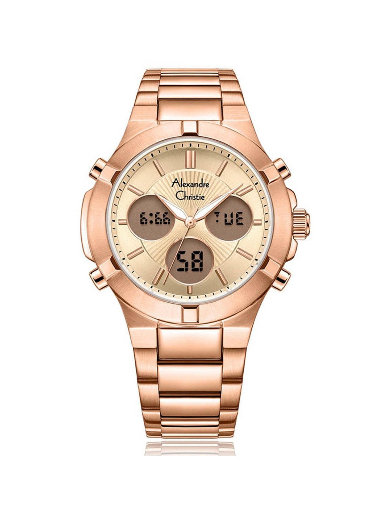 ALEXANDRE CHRISTIE 9400LHBRGLN Analog-Digital Watch for Women