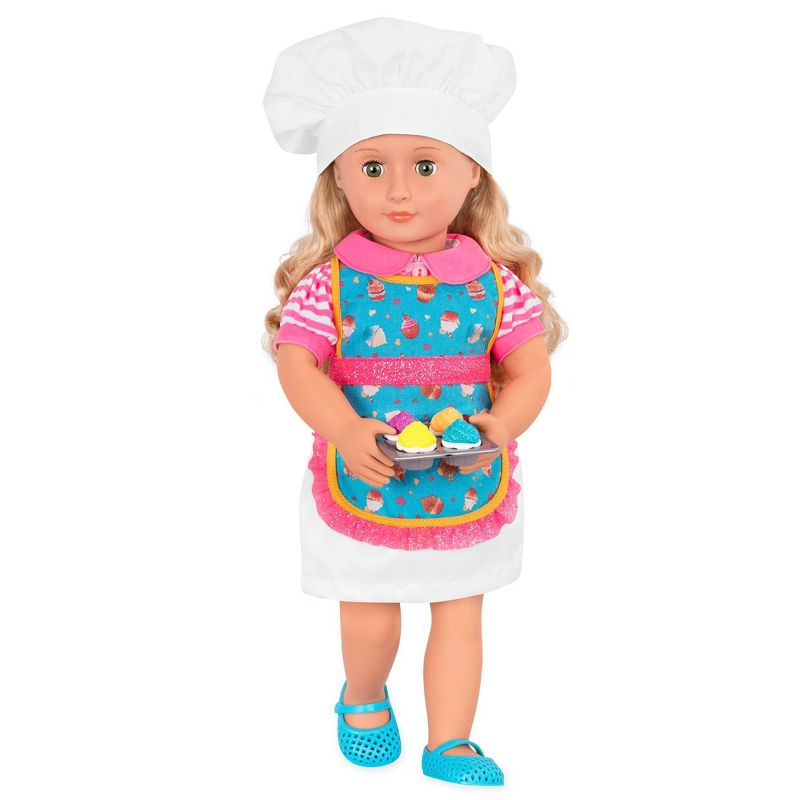 Our Generation 18" Doll with Cooking Set - Jenny & R.V. Seeing You Food Bundle