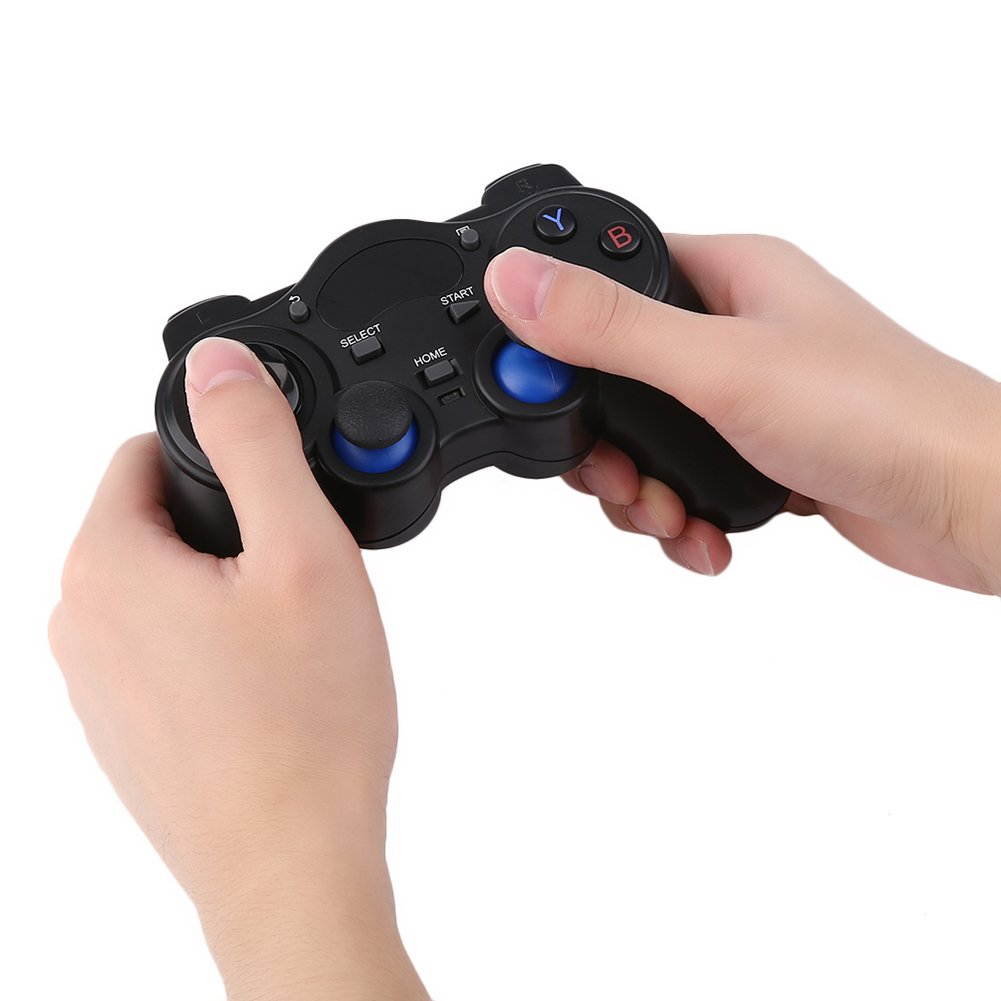 2.4GHz Wireless Game Controller Handle Gamepad Joystick With OTG Converter