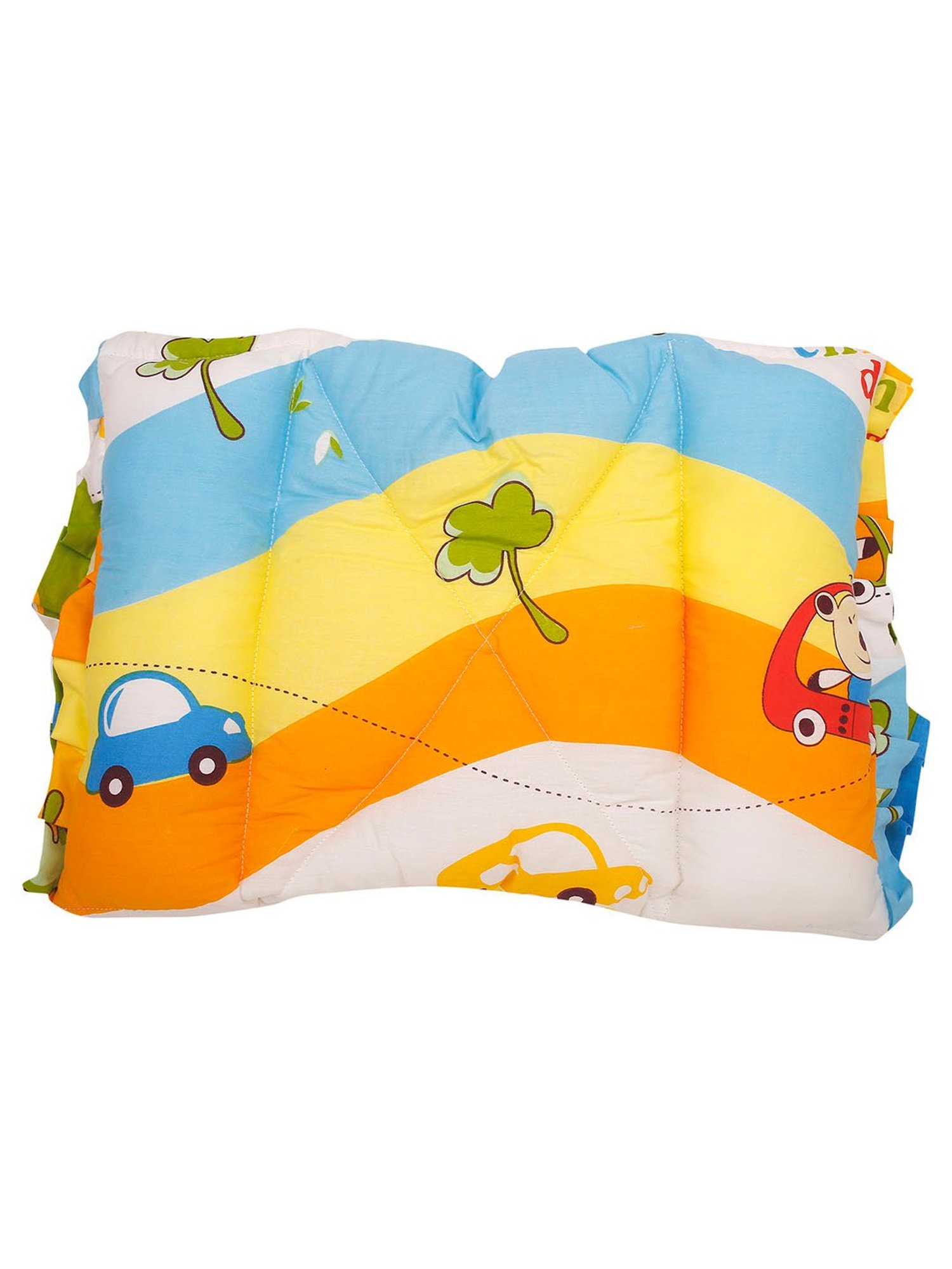 Baby Moo Cruising In My Car Multicolour Mattress Set with Neck Pillow and Bolsters