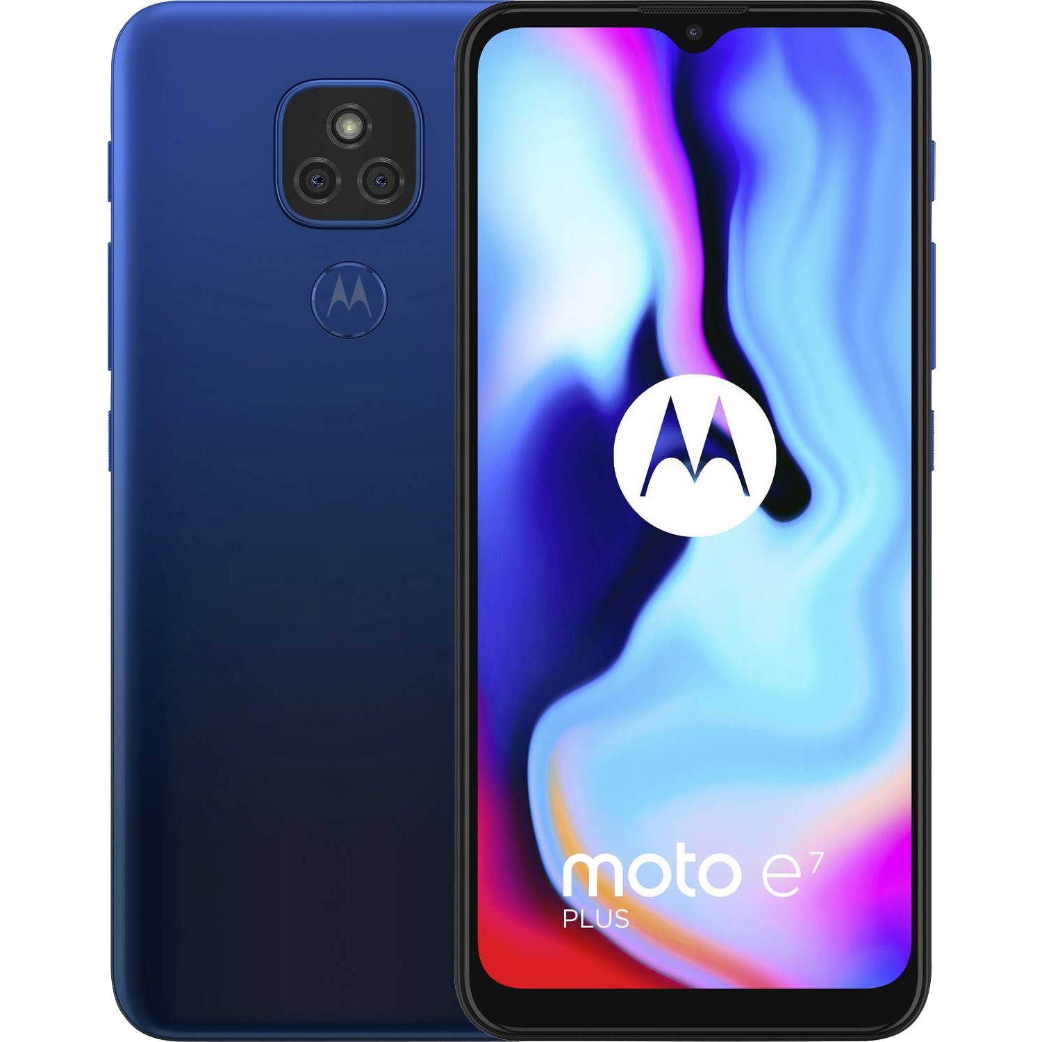 Motorola Moto E7 Plus Dual-SIM 64GB ROM + 4GB RAM (GSM Only | No CDMA) Factory Unlocked 4G/LTE Smartphone (Blue) - International Version